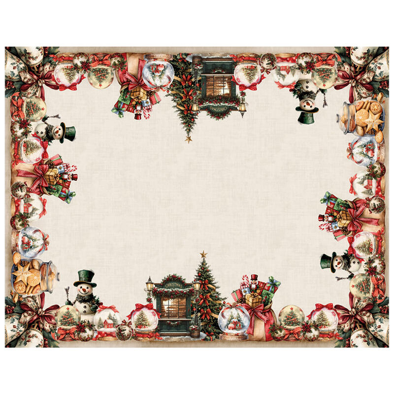 TOVAGLIA NATALIZIA X12 COTONE STAMPA DIGITALE CM 140X240 BuyBuy24 Abbilgiamento e Biancheria