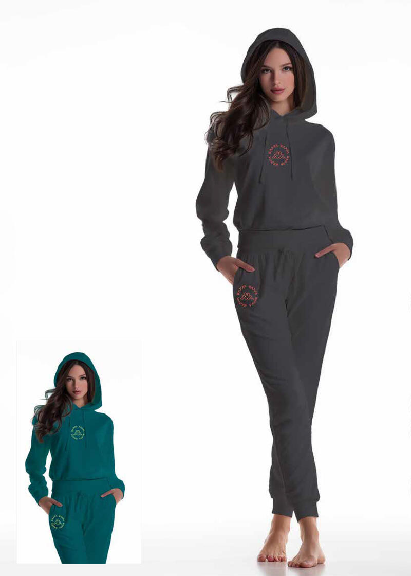 TUTA DONNA FELPA NON GARZATA CON CAPPUCCIO BuyBuy24 Abbilgiamento e Biancheria