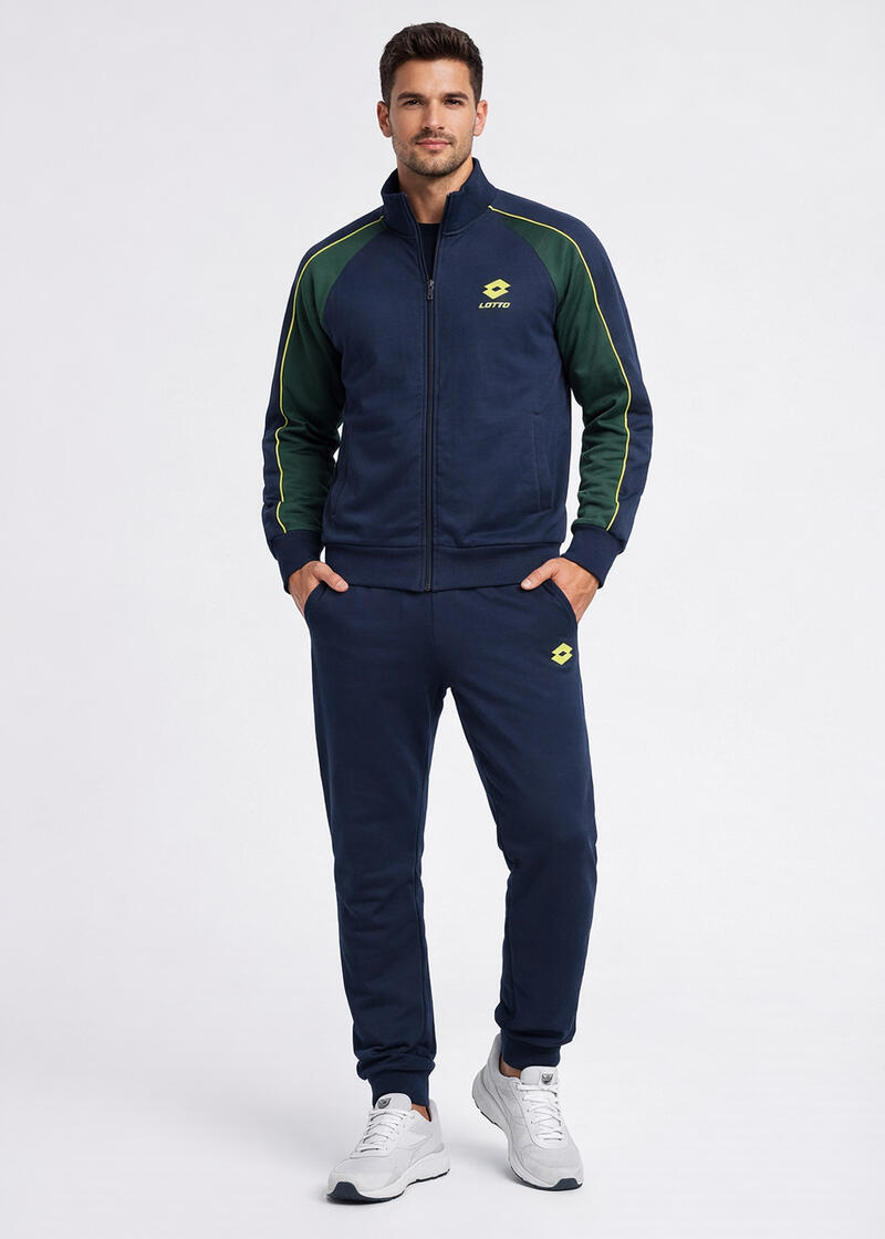 TUTA UOMO FELPA LOTTO GARZATA FULL ZIP BuyBuy24 Abbilgiamento e Biancheria