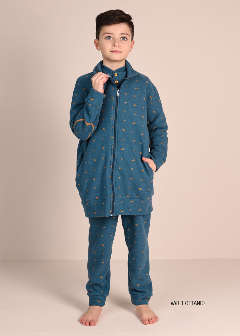 VESTAGLIA BIMBO PUNTO MILANO ZIP  BuyBuy24 Abbilgiamento e Biancheria